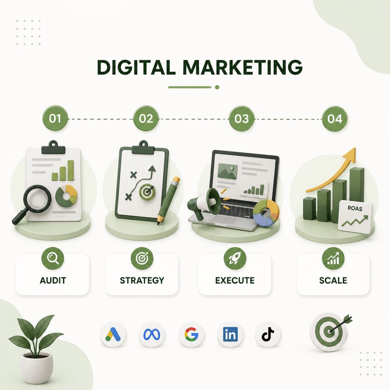 Digital marketing process at Optimax Studio